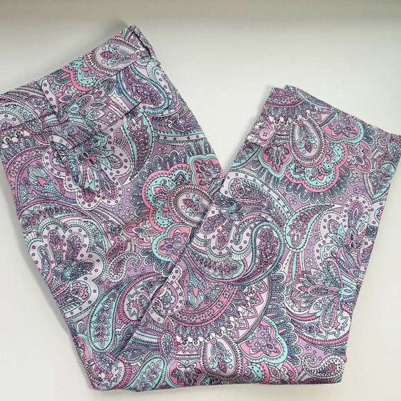 Talbots NWT Paisley Capri Skimmer Pants Size 10 Petite - Picture 10 of 11